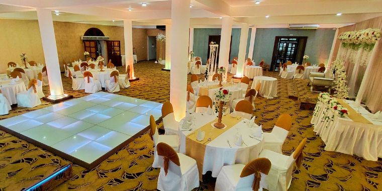 Gold Hall grand banquet venue at Garden Beach Hotel Kalutara