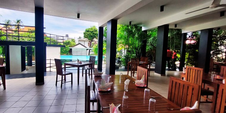 Poolside Celebration Terrace at Garden Beach Hotel Kalutara