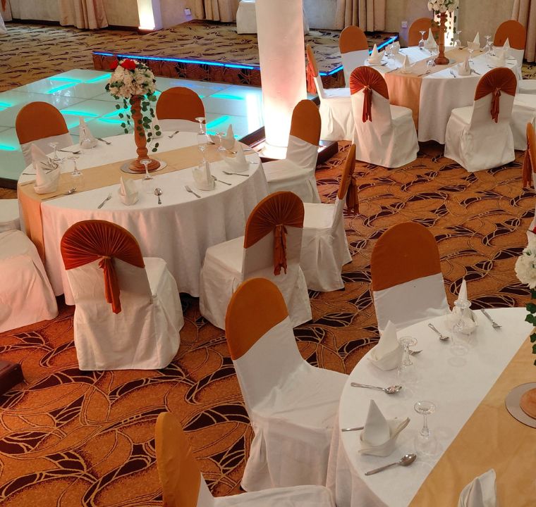 Gold Hall grand banquet venue at Garden Beach Hotel Kalutara