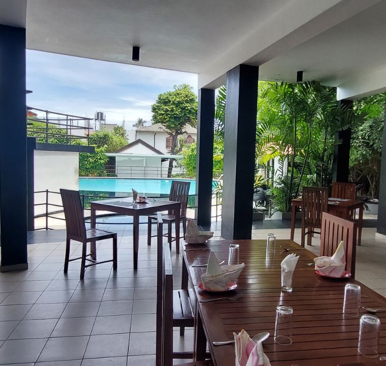 Poolside Celebration Terrace at Garden Beach Hotel Kalutara